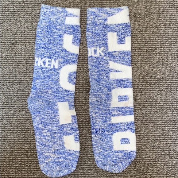 Birkenstock Heathered Blue and White Chunky Socks - Picture 7 of 8